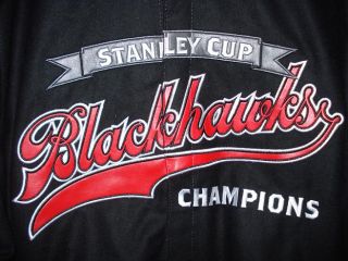 Size L Chicago Blackhawks Commemorative Championship Wool Reversible 