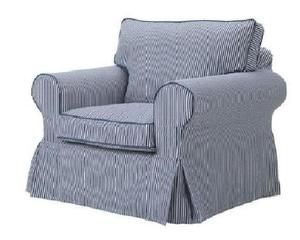 IKEA Ektorp Chair Slipcover Simris Blue Wingback Chair Cover