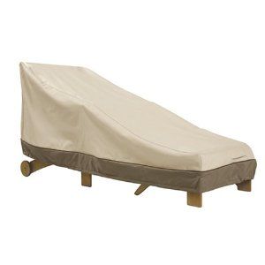 Veranda Patio Chaise Cover, Pebble, Fits Chaises up to 66 Inches Long