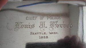 RARE Seattle Police Chief Owned 1928 Elgin Sterling Silver Cigarette 