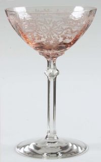   fostoria pattern june pink piece 6 oz champagne glass tall sherbet