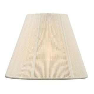 NEW 5 in. Wide Clip On Chandelier Shade, Ivory Silk String, White 