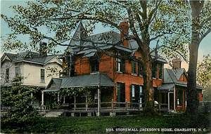 NC Charlotte Mrs Stonewall Jacksons Home Early R19975