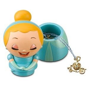    Wish a Little Cinderella Figure with Charm Necklace 14 kt Gold Plt