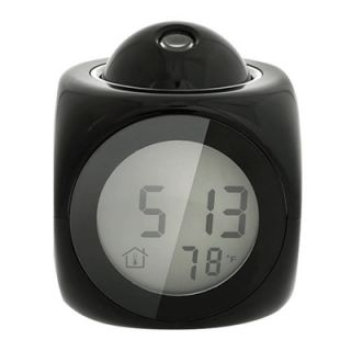 Vibe LCD Talking Projection Alarm Clock  Time & Temp Display   Great 
