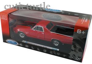 Welly 1970 Chevy El Camino SS 1 18 Diecast Red With Black Stripes
