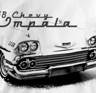 Chevy Impala 1958 Classic Chevrolet Car Auto T Shirt XL