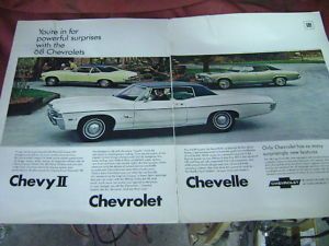 1968 Chevrolet Nova SS Chevelle Impala Ad Poster