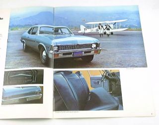 1972 72 Chevrolet Chevy Nova Brochure Coupe Sedan SS