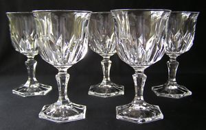 Arques Durand Chaumont Crystal Wine Glasses 4 7 8
