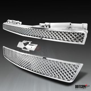 2007 2010 Chevy Suburban Tahoe Front Mesh Hood Grill Chrome Grille 