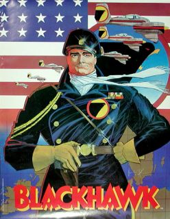 Poster Blackhawk · Howard Chaykin · DC Comics · 1987