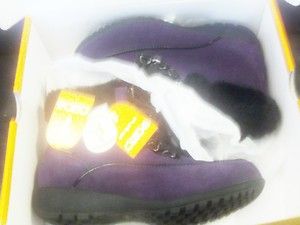 Sporto 8 5 M LN Purple Fur Suede Waterproof Snow Boots