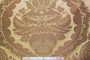    Clarence House Linen Cotton Upholstery Fabric Damas Chenier Sable