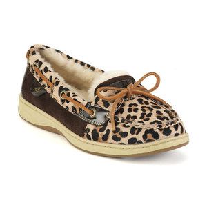 Sperry Top Sider Angelfish Leopard Print Boat Shoe 6 5M New Womens 