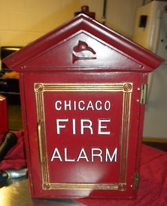 Chicago fire Department Alarm Box with 1887 Gamewell Gardiner 