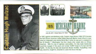 Cachets 4550 Merchant Marine Liberty SHIP Captain Hugh Mulzac DCP 