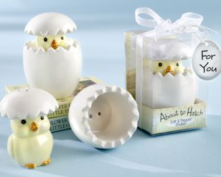 50 About to Hatch Baby Chick Salt & Pepper Shaker Christening / Baby 
