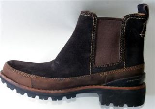   BRATTLE SUEDE Rugged Pull on Chelsea Boot Boots Mens 8 Brown SAMPLE
