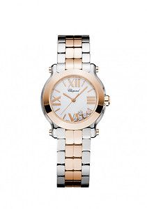 Chopard Watch Happy Sport Mini Rose Gold 30 mm Authentic with Box and 