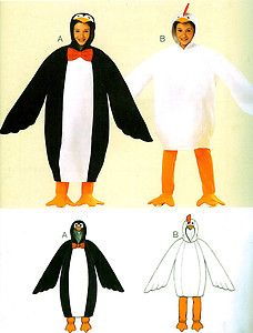    CHILD A PENQUIN or CHICKEN COSTUME SEWING PATTERN 4 14 Kwik Sew 3630