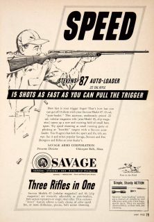   Savage Rifles Model 87 Gun 85 Hunting Arms Chicopee Stevens