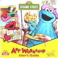 Sesame Street Art Workshop PC CD kids paint pictures, learn numbers 
