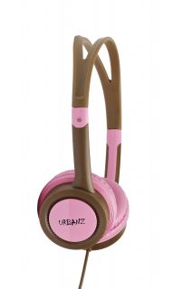Urbanz Childrens Kids Stereo Headphones Pink DJ Style