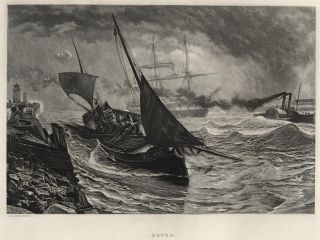   Sea 1889 Photogravure After A Painting by Charles Napier Hemy
