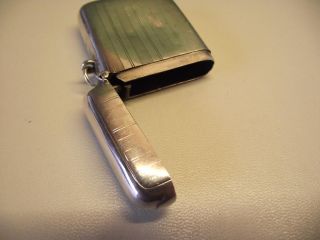  Solid Silver Art Deco Vesta Match Safe Case Chester 1913 w N