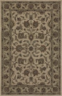 Traditional Royal Palace Area Rug Ivory Sage Hand Tufted Wool Persian 