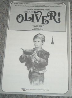 Oliver SATB Piano sheet music and words 1960 all songs Consider 