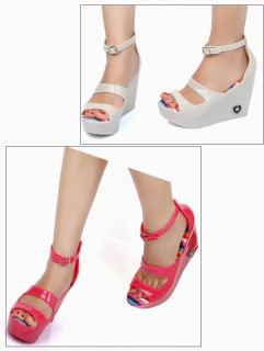 New Hot Womens Jelly Shoes Sandals Flip Platforms Wedges 5 Sizes Free 