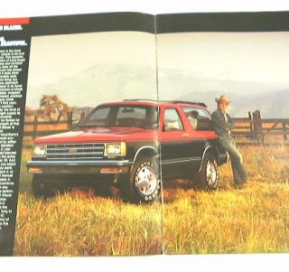 1985 85 Chevrolet Chevy s 10 S10 Blazer Brochure Sport 4x4