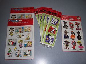 Snoopy Woodstock Lucy Charlie Brown Linus and Sally Stickers
