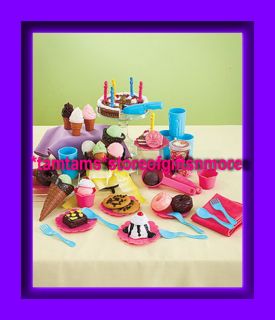 New 66 Piece Birthday Party Cake Ice Cream Pretend Toy Play Food 