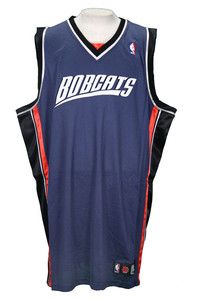 NBA Charlotte Bobcats Authentic Blank Adidas Jersey Blue Size 40 
