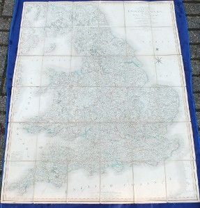 1806 Smiths New Map of England Wales Part of Scotland Turnpikes Hand 
