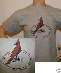 Retro Chicago Cardinals T Shirt 4 Arizona Fans Any Size