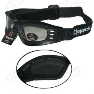 AUTHENTIC CHOPPERS Clear Lens MOTORCYCLE GOGGLES NEW WHOLESALE SALE # 