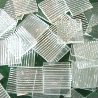 this offer is for 25 clear chord 1 square glass mosaic tile a full 
