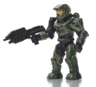 Clad in metallic green armour, our first Master Chief figure is 
