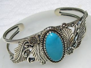 Relios Carolyn Pollack Sterling Turquoise Cuff Bracelet