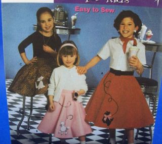 Simplicity 5401 Sz HH 3 6 Childs Girls Poodle Skirt