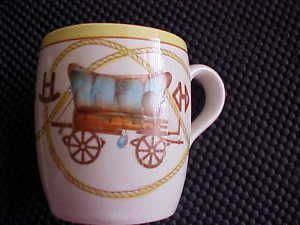 Fred Roberts Co Chuck Wagon Trail Western Coffee Mug