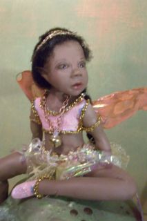 OOAK Fairy Ethnic Pretty Young Faerie Art Doll 6 Sculpture Christel 