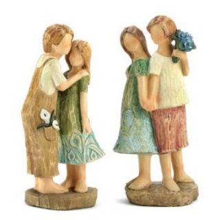 country lovers statues figurine children