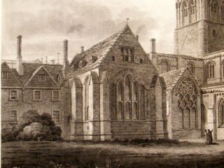   after J. Buckler 1808 LG Folio Aquatint. Christchurch Cathedral Oxford