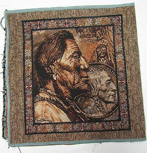 David Behrens Native American Five Cent Piece Buffalo Nickel Tapestry 