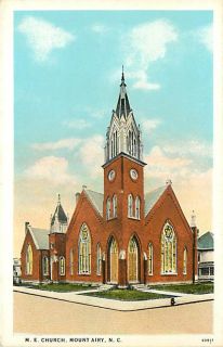 NC MOUNT AIRY M. E. CHURCH TOWN VIEW VERY EARLY T36109